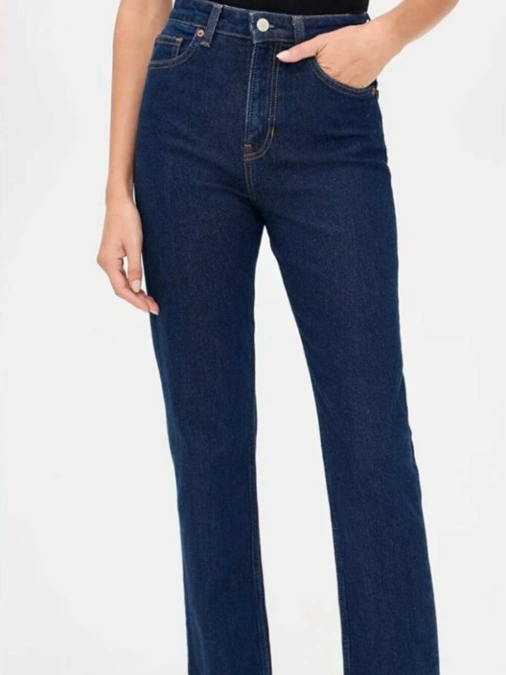 Reformation Jax Stretch High-rise Straight Jeans size 36